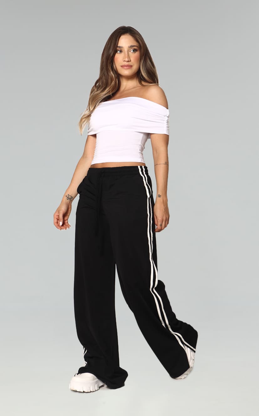 Pantalón Negro Líneas - Navissi
