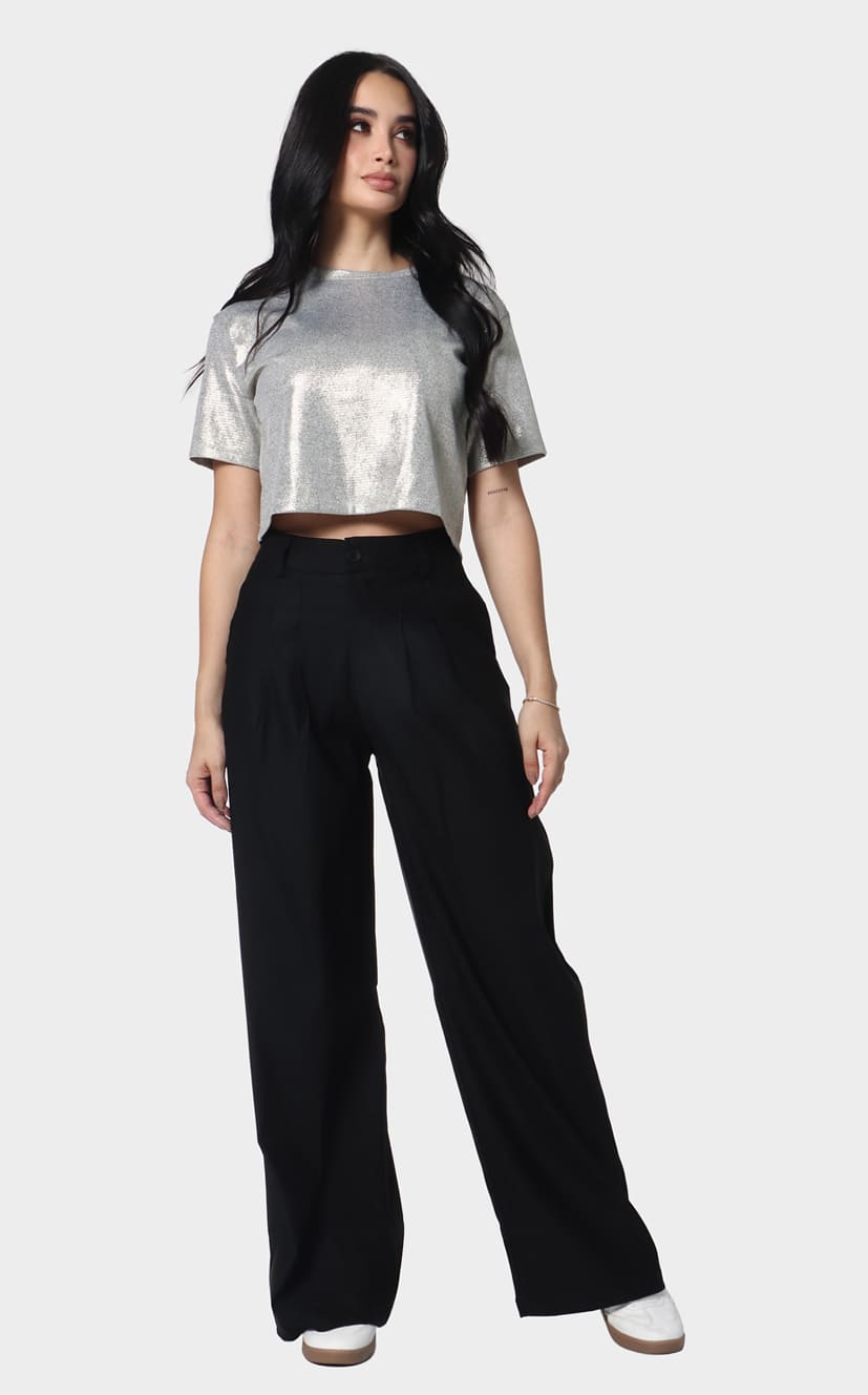 Pantalón Negro Palazzo