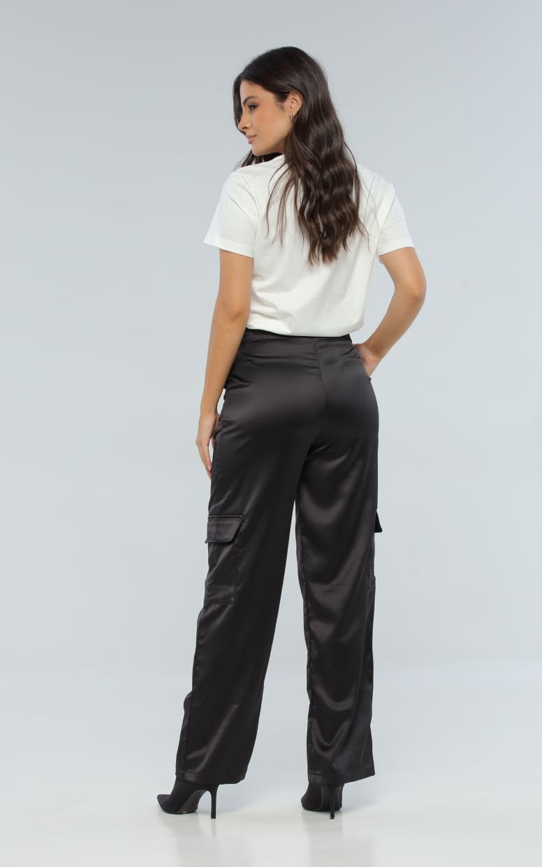 Pantalón Negro Satín