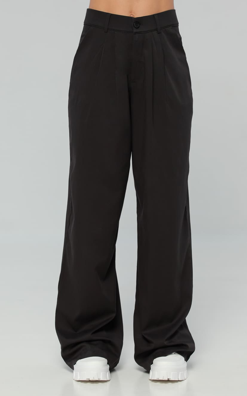 Pantalón Negro Bota Recta - Navissi