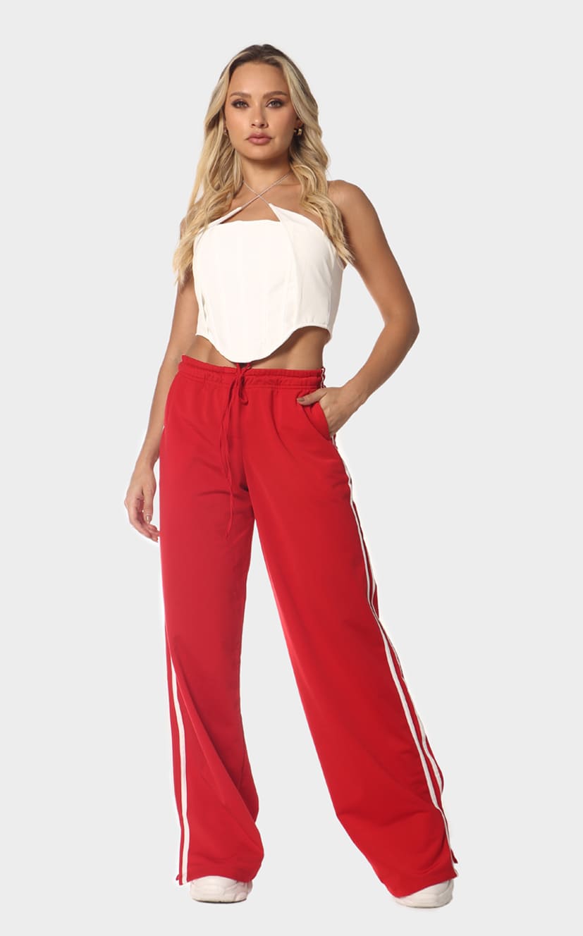 Pantalón Rojo Líneas