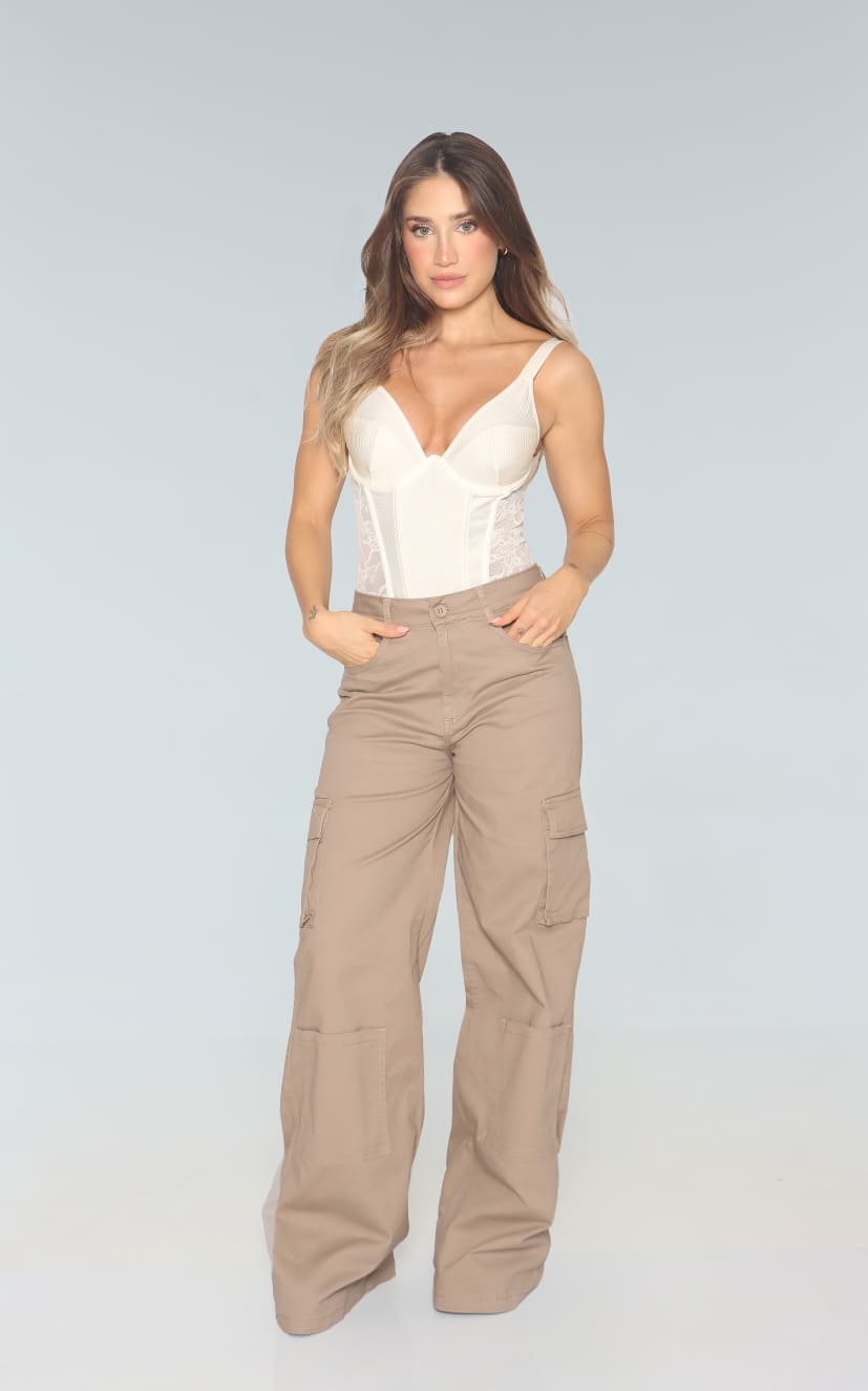 Pantalón Tabaco Cargo