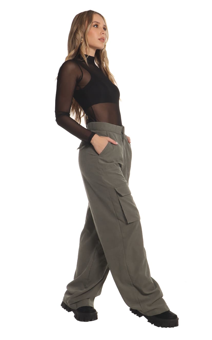 Pantalón Verde Cargo - Navissi Clothing ♡