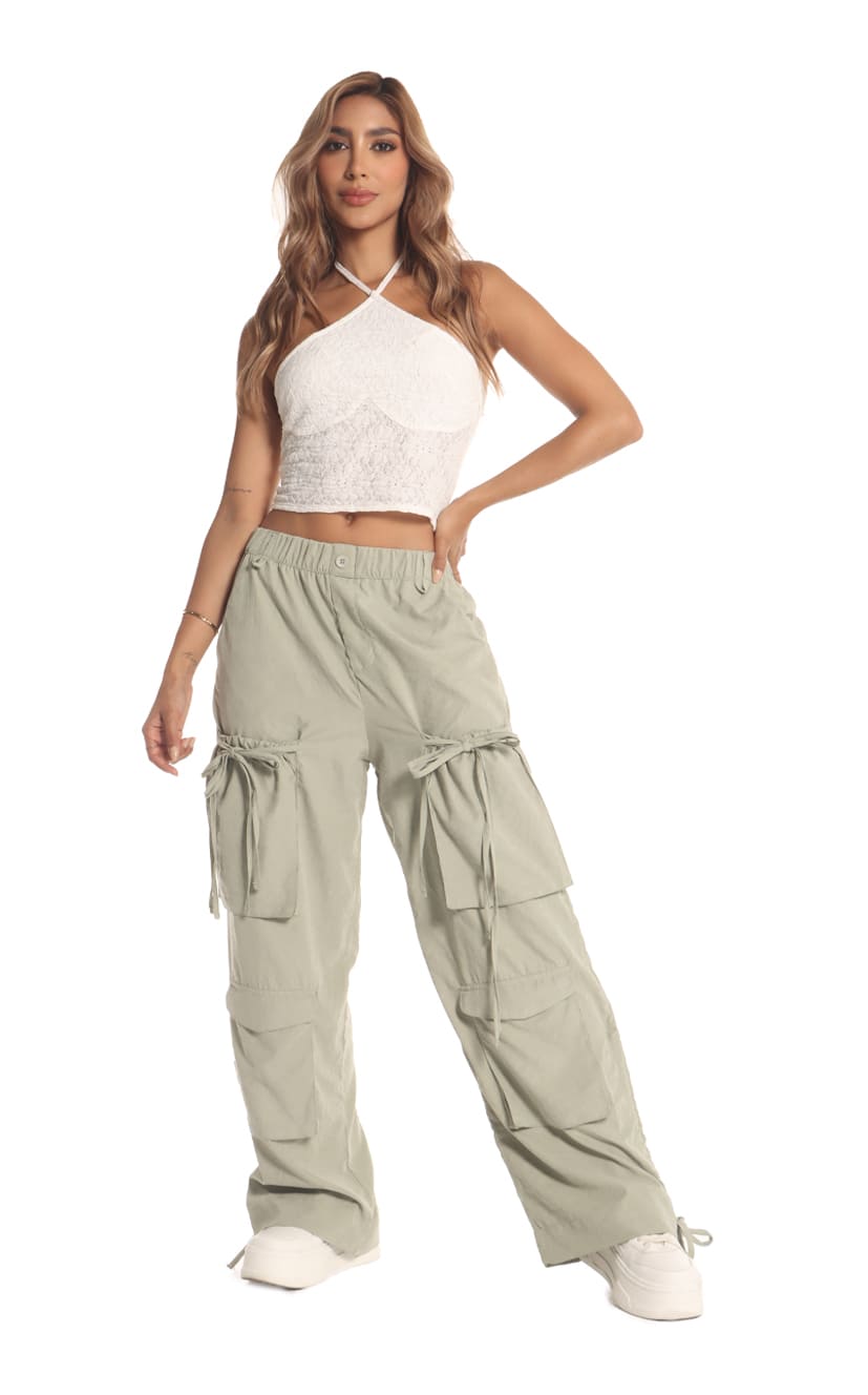 Pantalón Verde Cargo - Navissi Clothing ♡