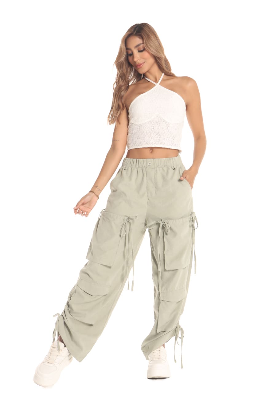 Pantalón Verde Cargo - Navissi Clothing ♡