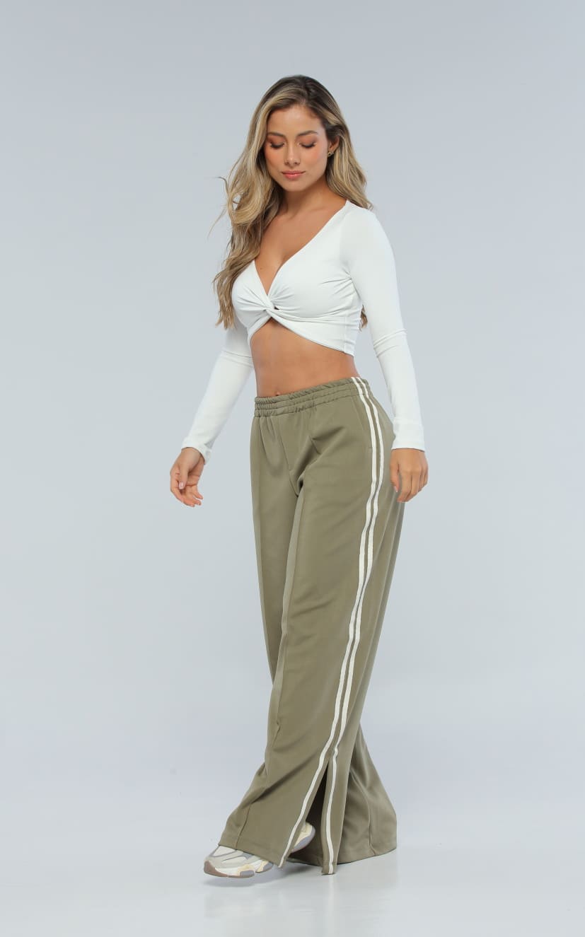 Pantalón Verde Líneas