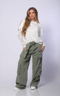 Pantalón Verde Pino Bolsillos