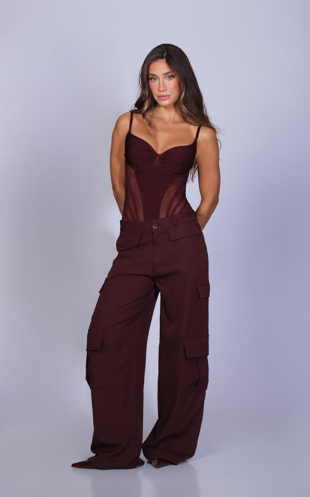 Pantalón Vino Tinto Cargo
