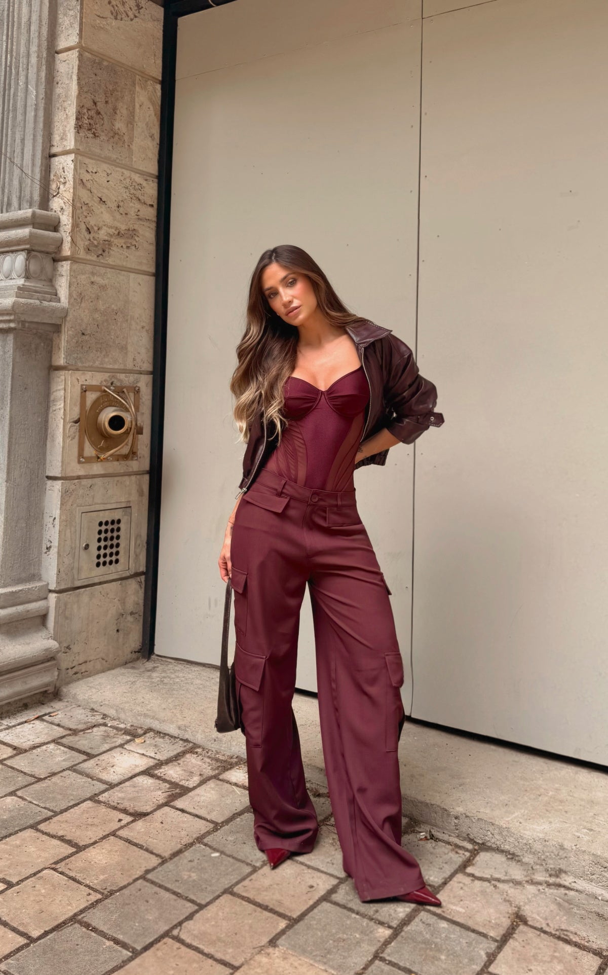 Grape Cutout Bodysuit