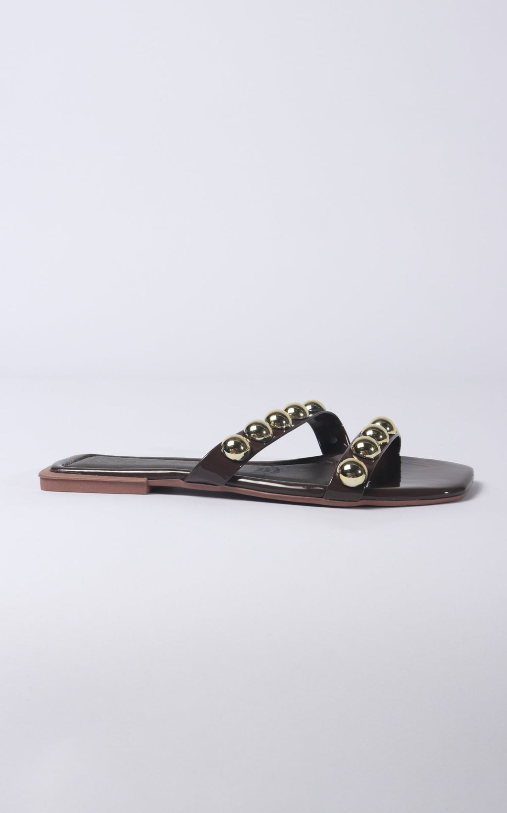 Chocolate Studded Sandals