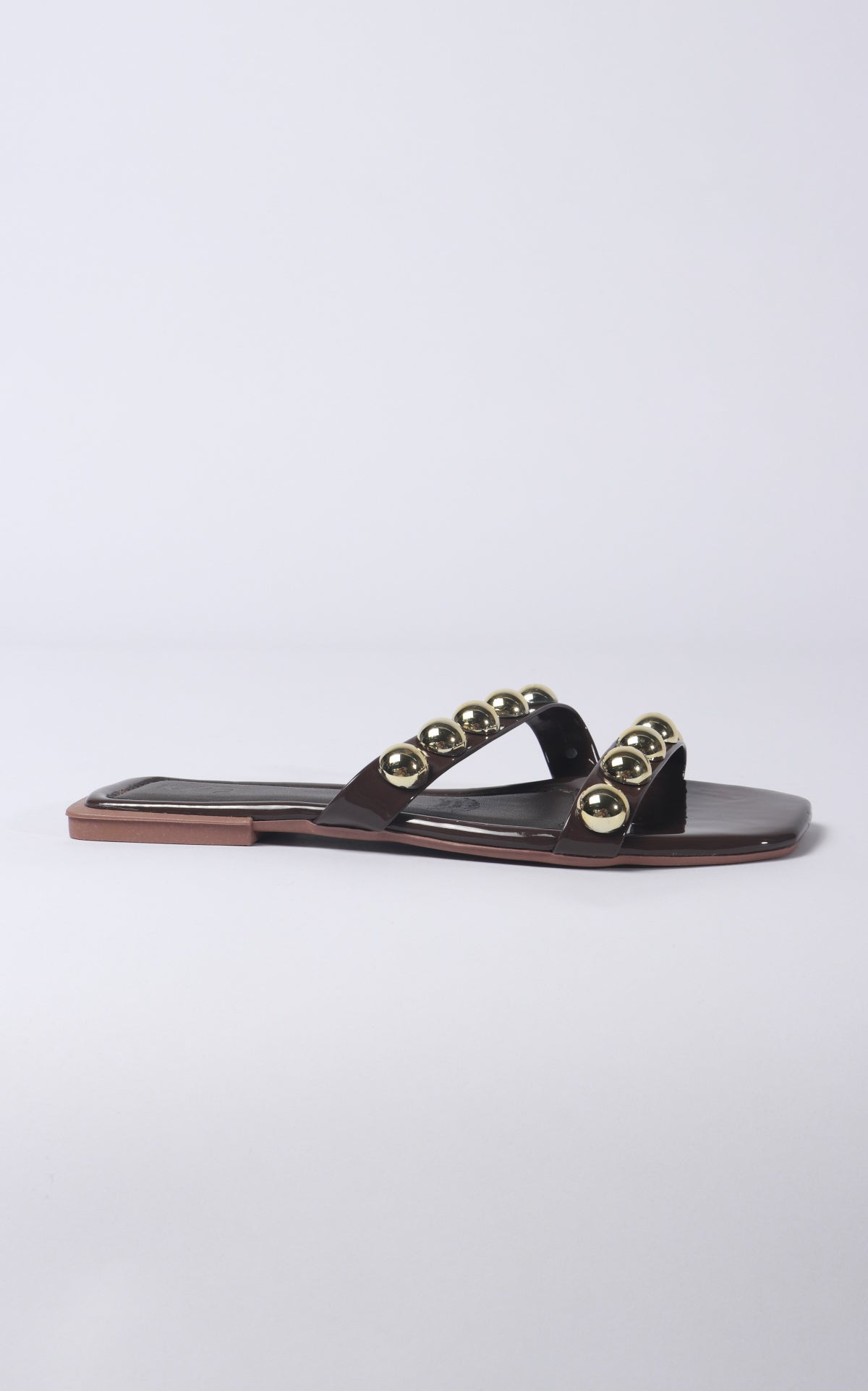 Chocolate Studded Sandals