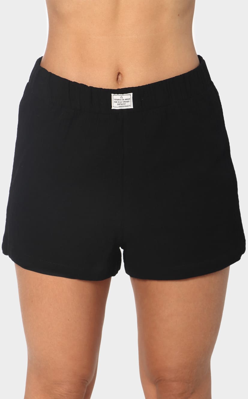 Short Negro Con Elástico