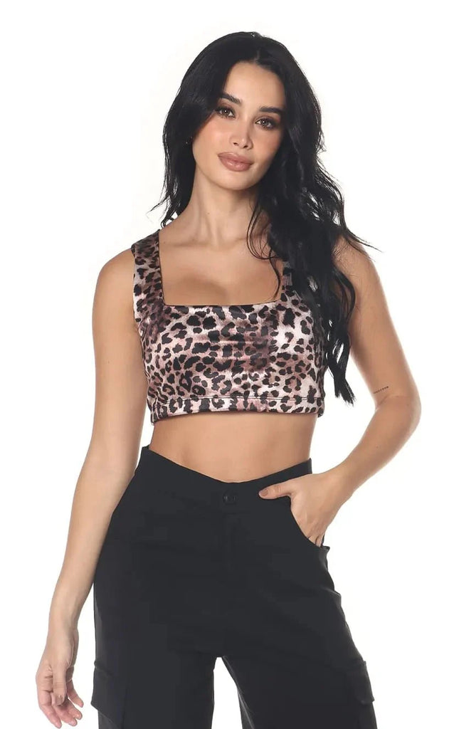 Top Animal Print Escote Cuadrado - Navissi Clothing ♡