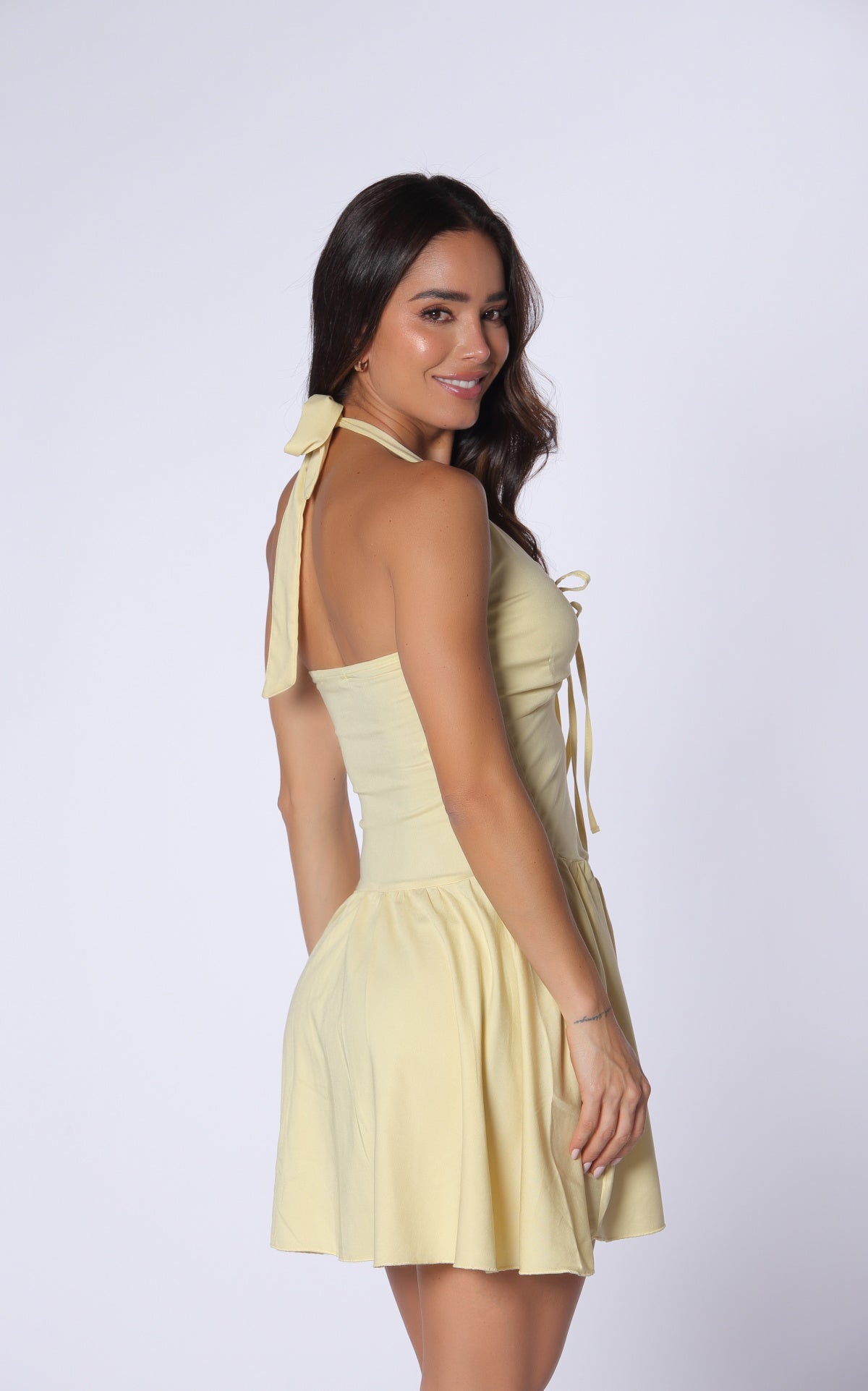 Vestido Amarillo Corto