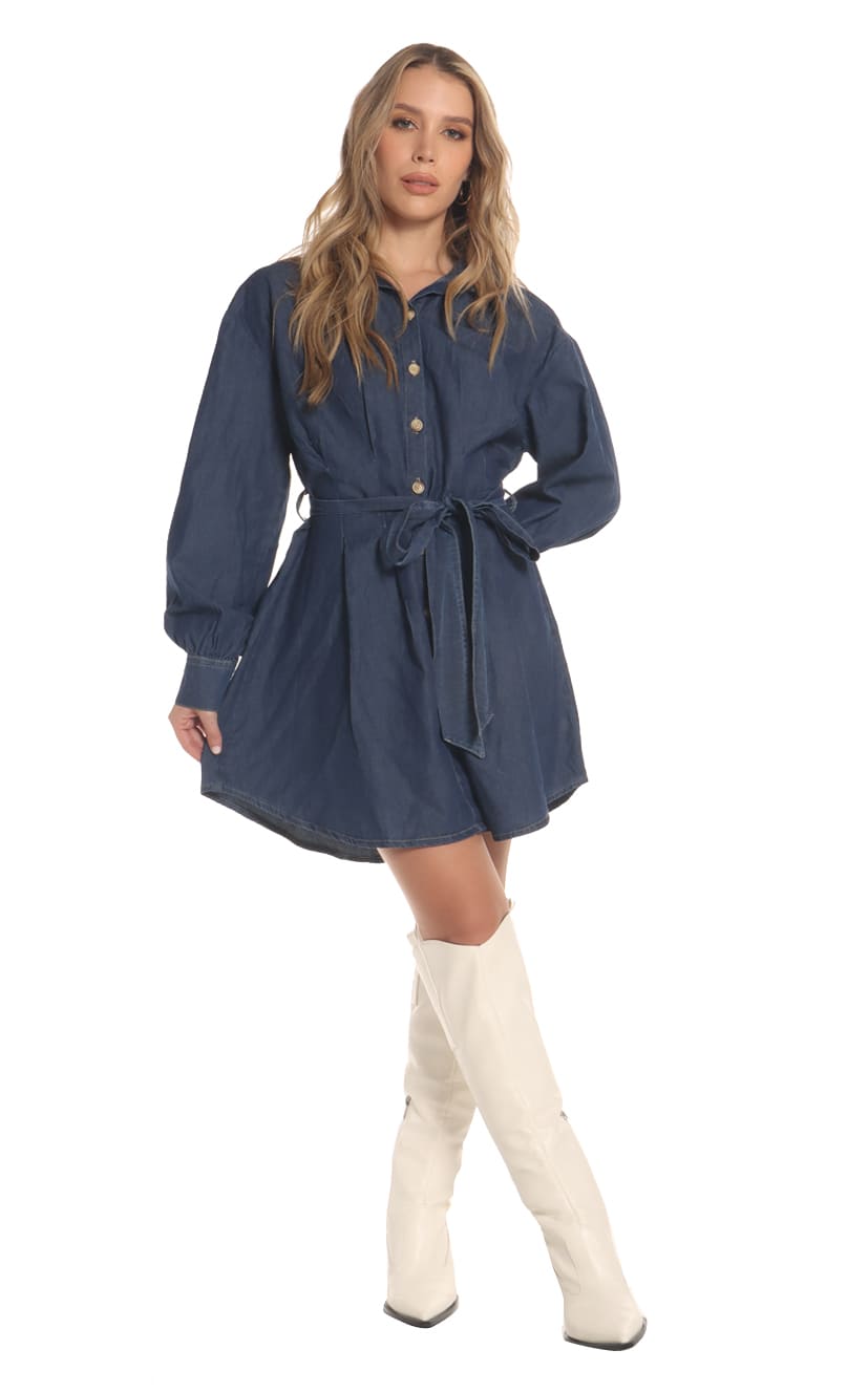 Vestido Azul Camisero - Navissi Clothing ♡