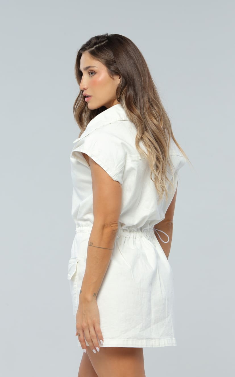 Vestido Marfil Denim