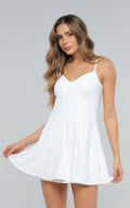 Vestido Marfil Copas
