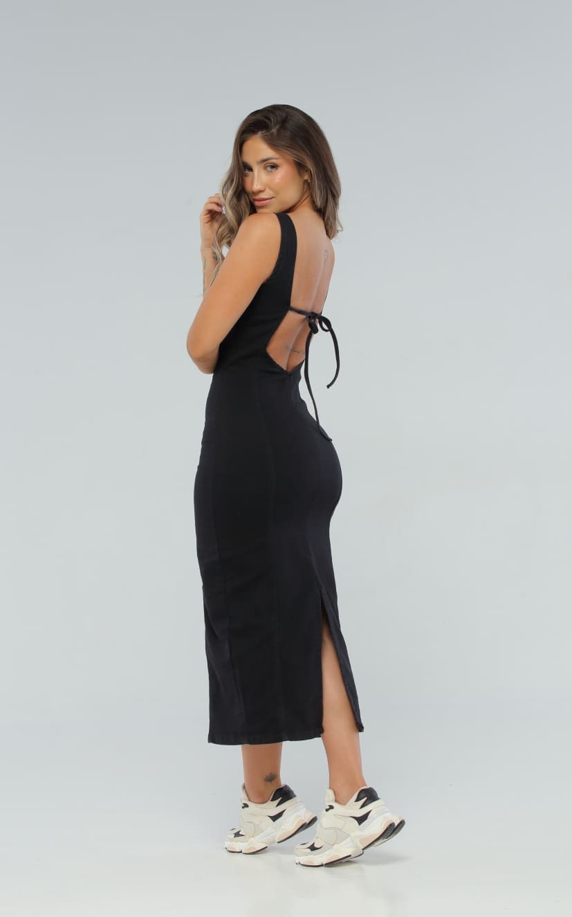 Vestido Negro Denim