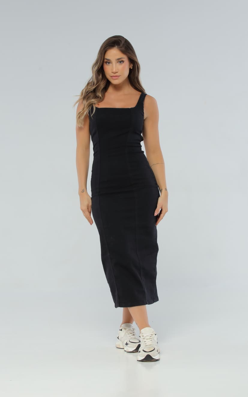 Vestido Negro Denim