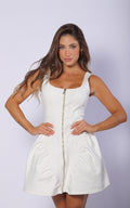Ivory Denim Dress