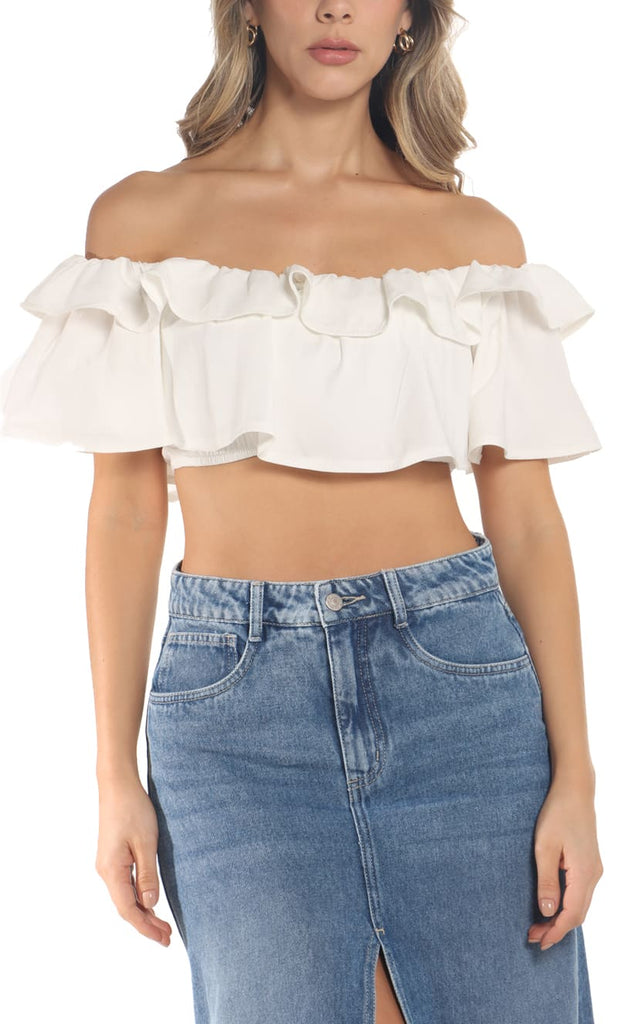 Blusa Marfil Cropped Bolero - Navissi Clothing ♡