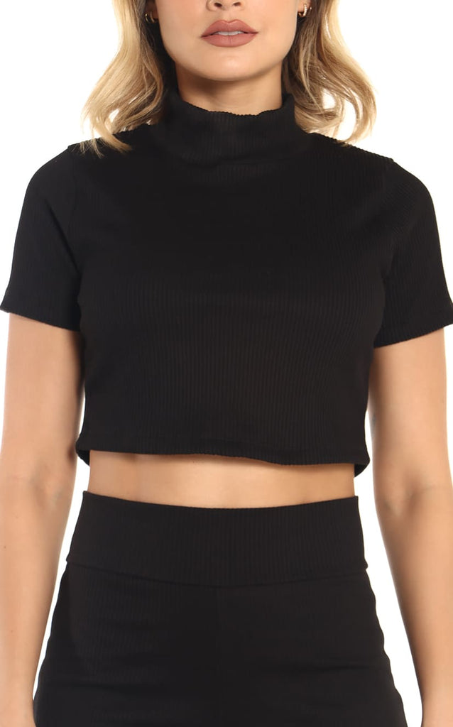 Blusa Negra Cuello Alto - Navissi Clothing ♡