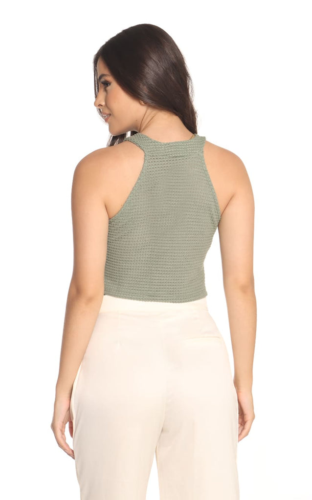 Blusa Verde Pistacho Cropped - Navissi Clothing ♡