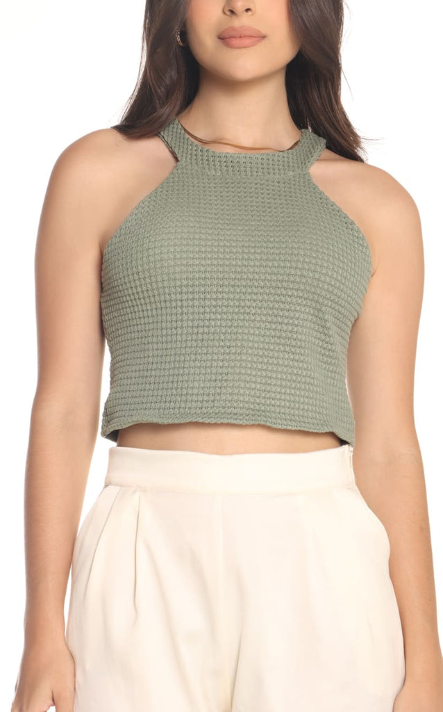 Blusa Verde Pistacho Cropped - Navissi Clothing ♡