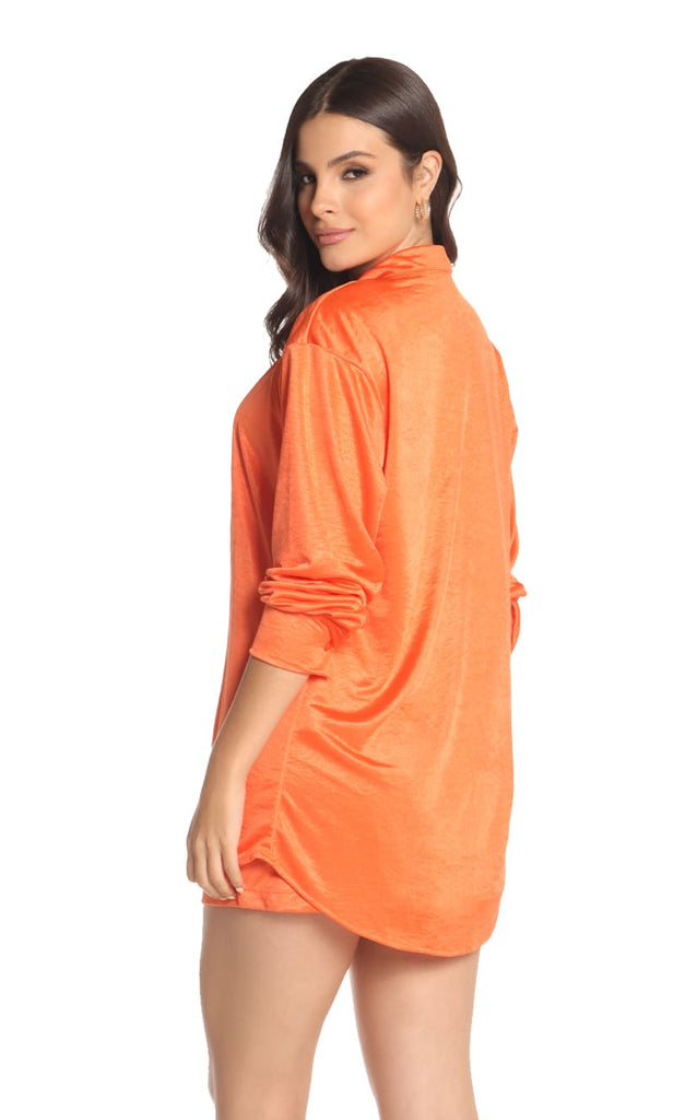 Camisa Naranja Manga Larga - Navissi Clothing ♡