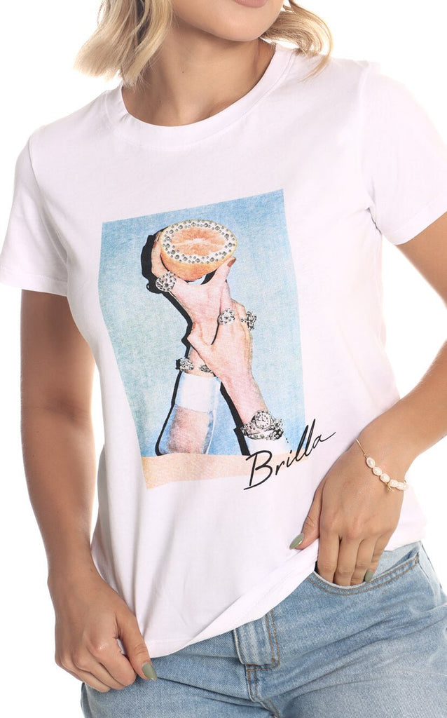 Camiseta Blanca Brilla - Navissi Clothing ♡