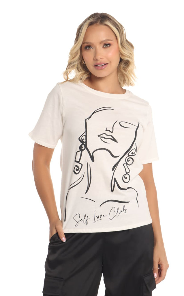 Camiseta Estampado Rostro - Navissi Clothing ♡