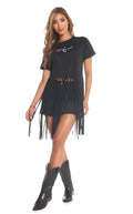 Camiseta Negra Flecos - Navissi Clothing ♡