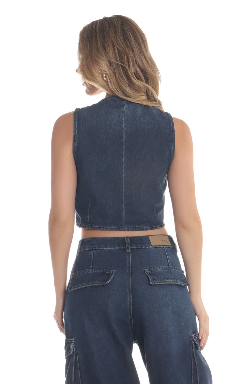 Chaleco Azul Denim - Navissi Clothing ♡