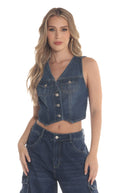 Chaleco Azul Denim - Navissi Clothing ♡