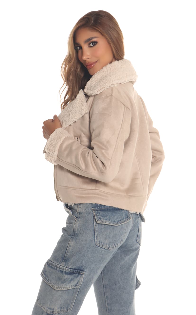 Chaqueta Arena Tipo Cropped - Navissi Clothing ♡