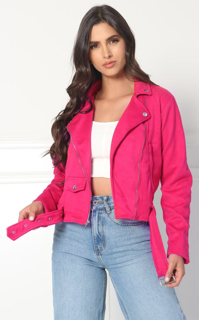 Chaqueta Fucsia Biker - Navissi Clothing ♡