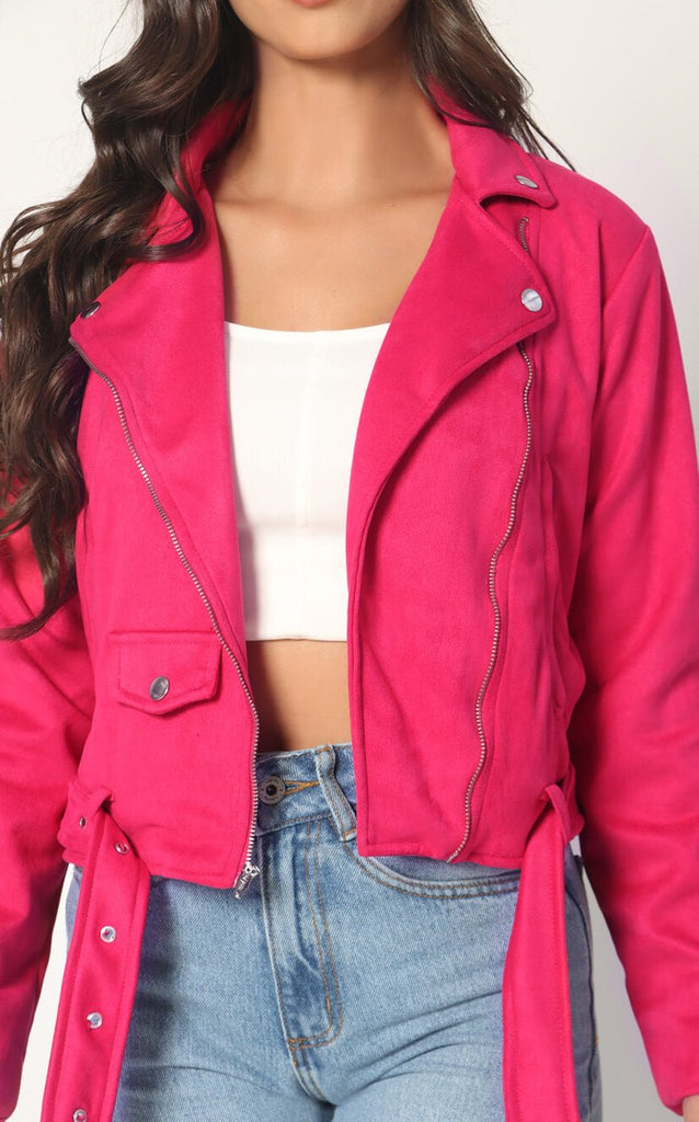 Chaqueta Fucsia Biker - Navissi Clothing ♡