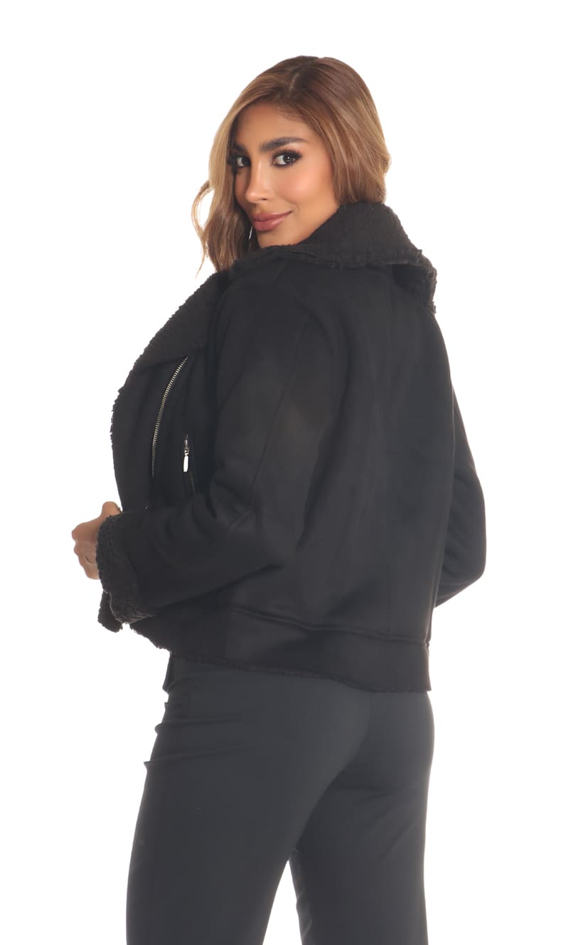 Chaqueta Negro Tipo Cropped - Navissi Clothing ♡