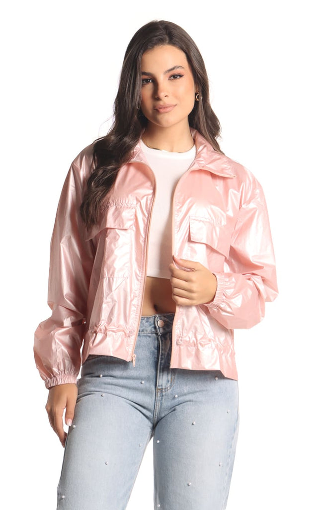 Chaqueta Rosa Tipo Bomper - Navissi Clothing ♡