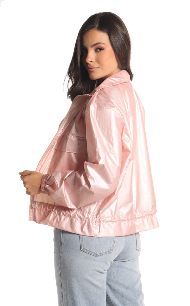 Chaqueta Rosa Tipo Bomper - Navissi Clothing ♡
