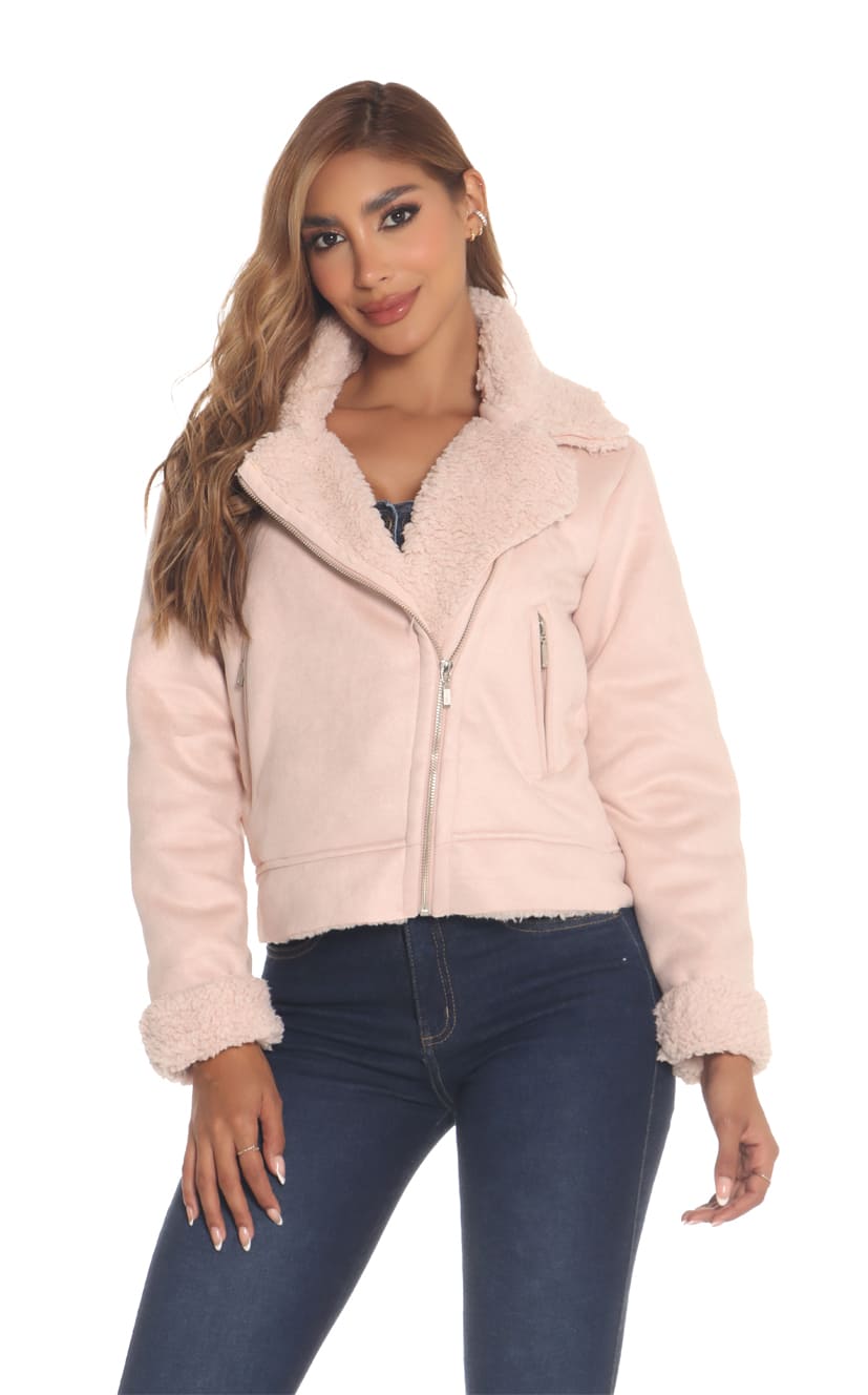 Chaqueta Rosa Tipo Cropped - Navissi Clothing ♡