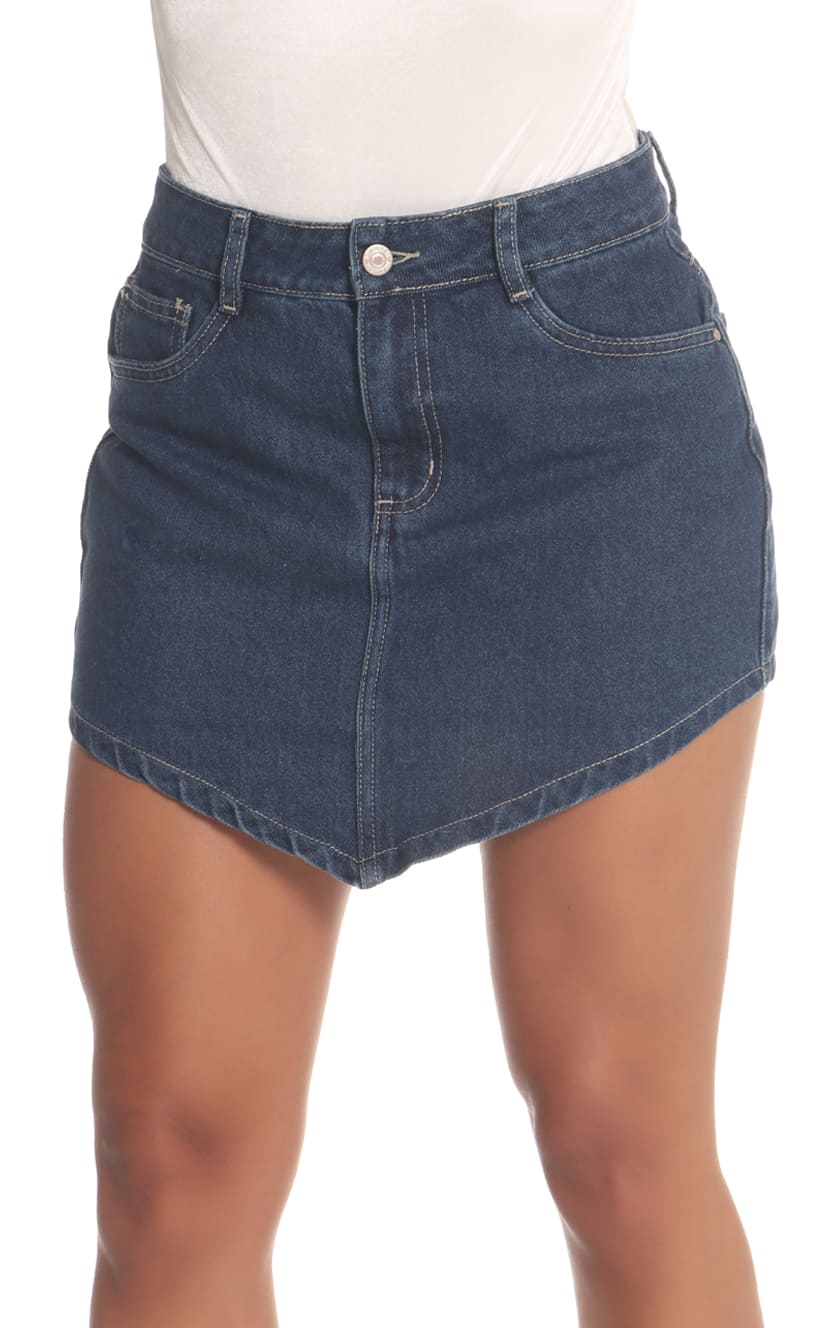 Falda Azul Corta Denim - Navissi Clothing ♡