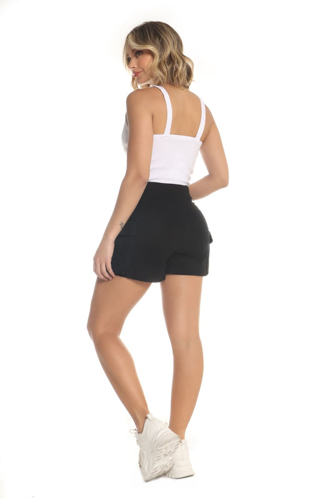 Falda Short Cargo Negra - Navissi Clothing ♡