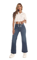 Jean Azul Oscuro Culotte - Navissi Clothing ♡