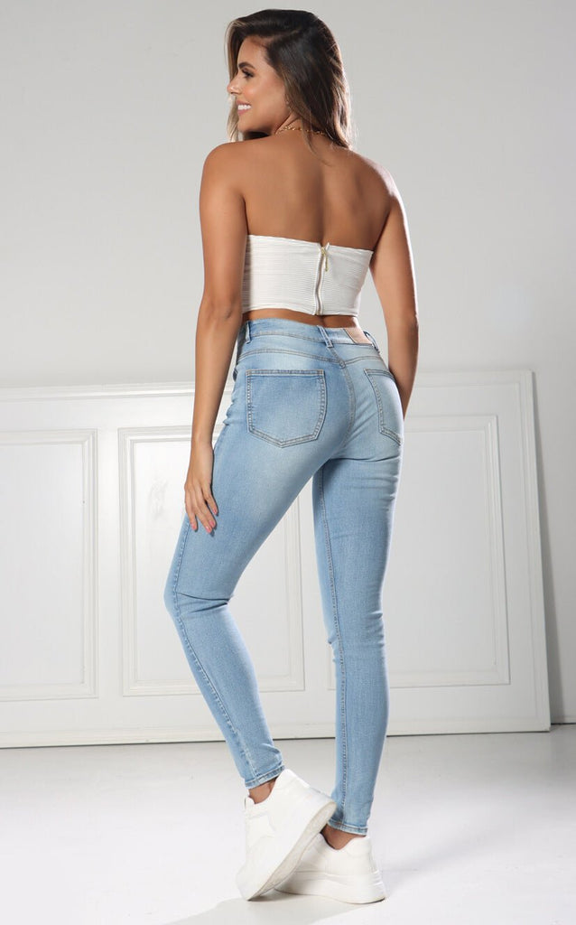 Jean Azul Skinny Clásico - Navissi Clothing ♡