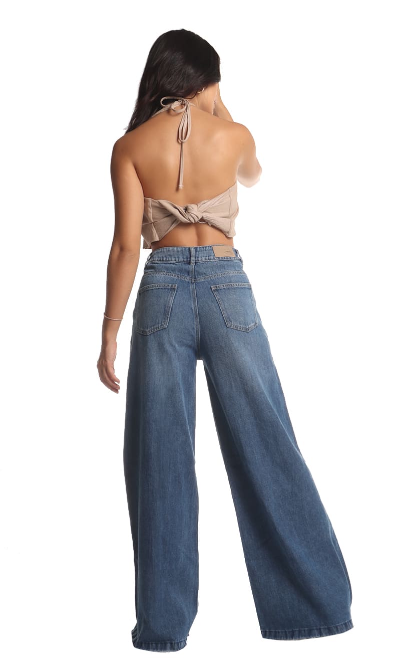 Jean Wide Leg Azul Medio - Navissi Clothing ♡