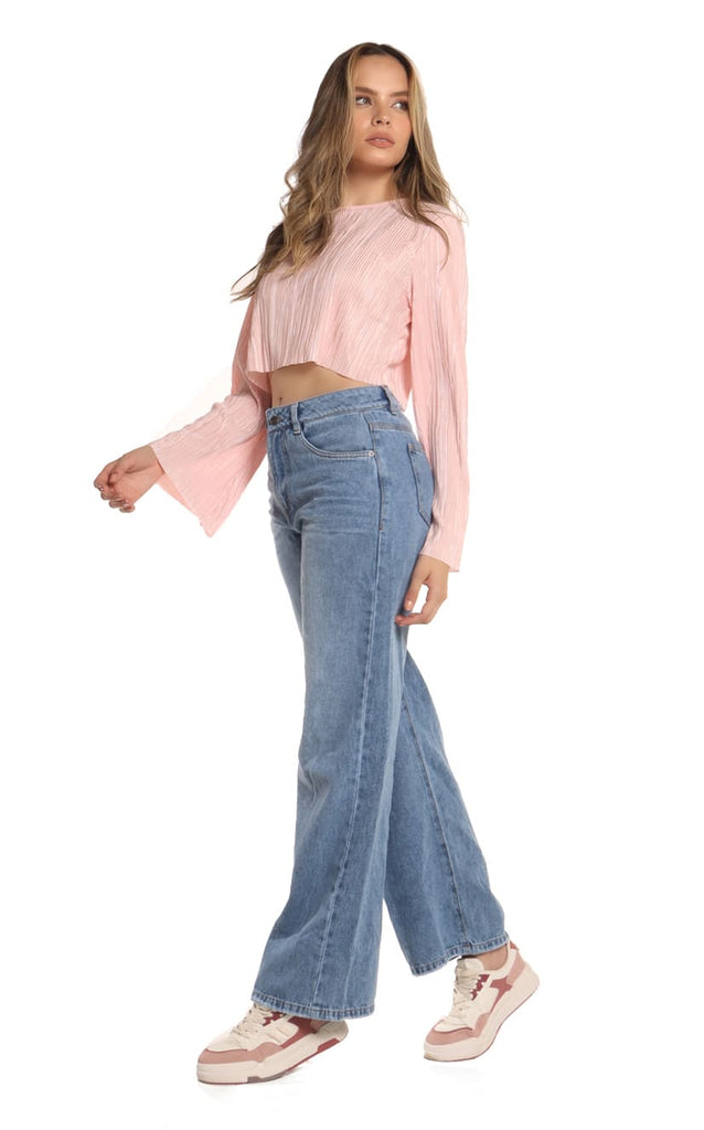 Jeans Wide Leg Claro - Navissi Clothing ♡