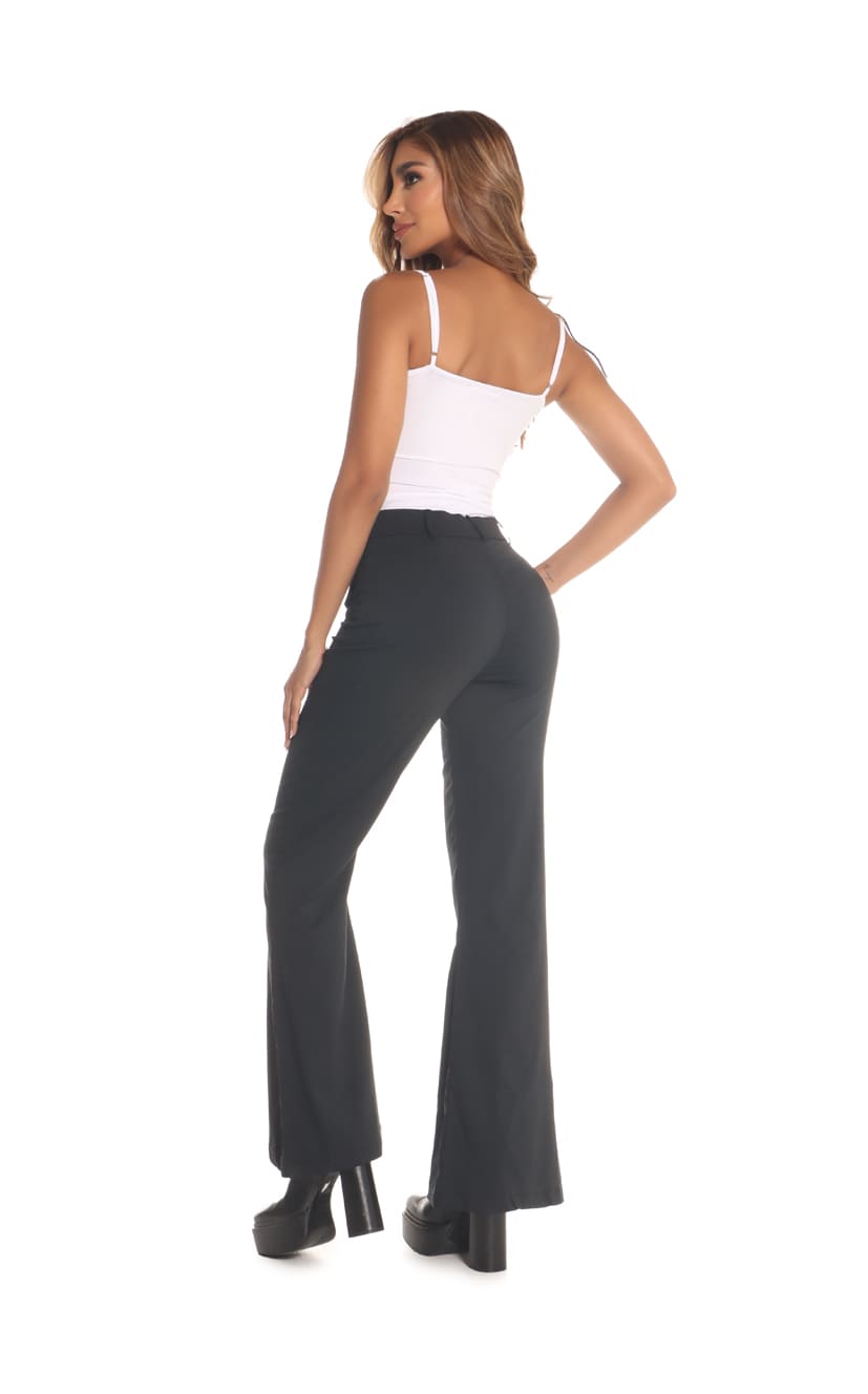Pantalón Negro Bota Recta - Navissi Clothing ♡
