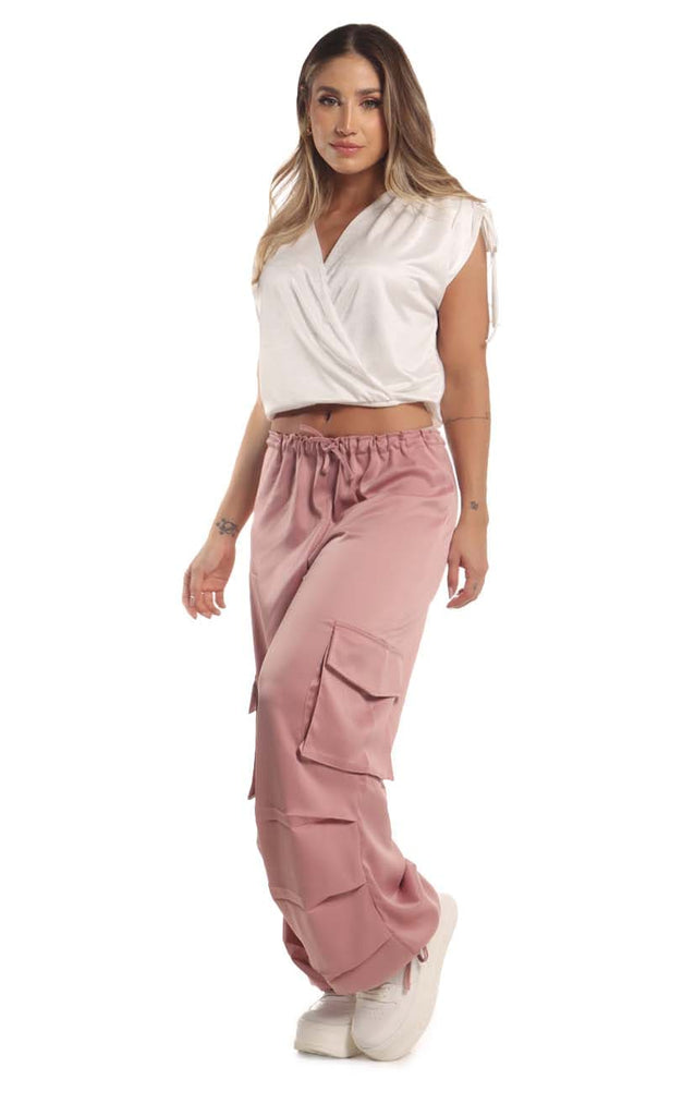 Pantalón Rosa Viejo Cargo - Navissi Clothing ♡