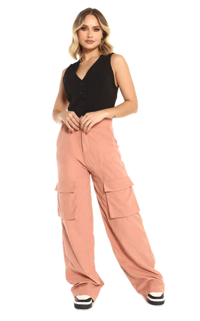 Pantalón Rosa Viejo Cargo - Navissi Clothing ♡